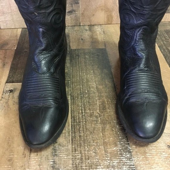 Lucchese 2000 T3130R4 Classic Black Cowboy Boots Mens 8 D - Picture 12 of 12